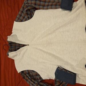 Men's Sleeveless Zip-Up Vest - Light Gray